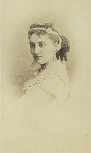 France Portrait actress Léontine Massin Old CDV Photo Reutlinger 1870