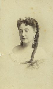 France Portrait actress Madeleine Brohan Old CDV Photo Reutlinger 1870