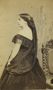 France Portrait actress Celine Montaland Old CDV Photo Cremiere 1870
