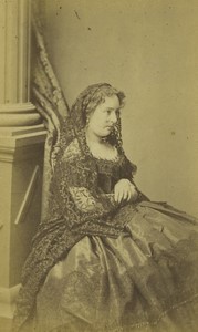 France Portrait actress Marie Garnier Old CDV Photo Grob 1870