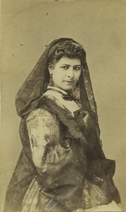 France Café Concert singer Mlle Kadoudja Old Photo Liebert 1870