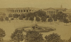 France Nimes Esplanade Old Photo Fescourt 1875