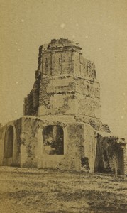 France Nimes Tour Magne monument gallo-romain ancienne Photo Fescourt 1875