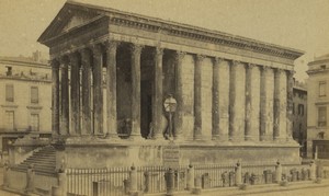 France Nimes Maison Carree Old Photo Fescourt 1875