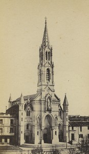 France Nimes Sainte Perpetue church Old Photo Fescourt 1875