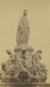 France Nimes Pradier Fountain Old Photo Fescourt 1875