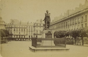 France Nantes Cours Cambronne Statue Old Photo 1875