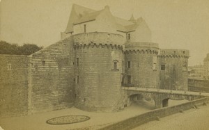 France Nantes Castle entry Old Photo 1875