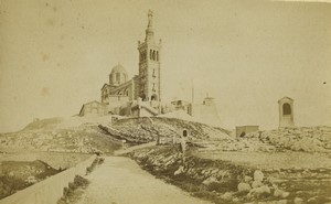 France Marseille Notre Dame de la Garde Old Photo 1875