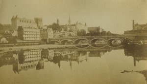 France Pau general view bridge Old Photo 1875