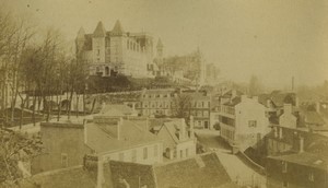 France Pau Chateau vue generale ancienne Photo 1875