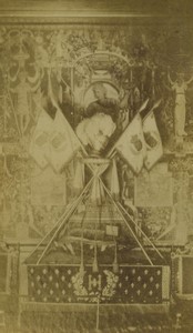 France Pau Castle Henri IV bed Old Photo 1875