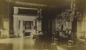 France Pau Castle big living room grand salon Old Photo 1875