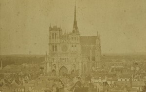 France Amiens Cathedral general view Old Photo 1875
