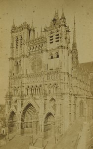 France Amiens Cathedral Facade Old Photo 1875