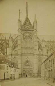 France Amiens Cathedral lateral portal Old Photo 1875