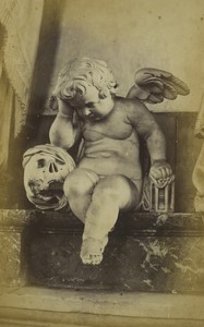 France Amiens Cathedral the weeping angel by Blasser Old Photo 1875