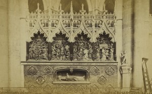 France Amiens Cathedral St Firmin retable Old Photo 1875