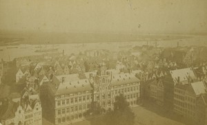 Belgium Antwerp Panorama Old Photo 1875