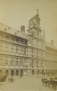 Belgium Antwerp City Hall Old Photo 1875