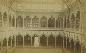 Belgium Antwerp Stock Exchange interior Old Photo 1875