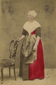 Netherlands Amsterdam's bourgeois orphan Traditional Costume Cabinet Photo 1880