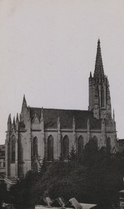 Switzerland Basel Saint Elisabeth church Old large CDV Photo 1890