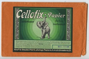 France photo advertising pocket paper Cellofix Kraft & Steudel