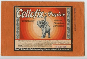 France photo advertising pocket paper Cellofix Kraft & Steudel