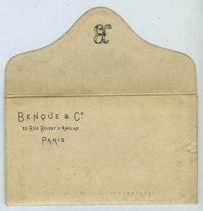 France Paris pocket of the house Benque with its CDV Photo 1890