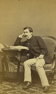 France Besancon Man Moustache Fashion Second Empire Old CDV photo Fragney 1860