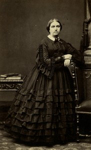 France Paris Woman Fashion Second Empire Old CDV photo Bousseton & Appert  1860