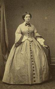 France Paris Woman Fashion Second Empire Aglae Schmidt CDV photo Denisse 1860