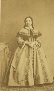 France Paris Woman Fashion Second Empire Old CDV photo Thomassin 1860