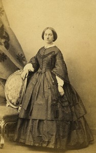 France Paris Woman Fashion Second Empire Old CDV photo Gustave Le Gray 1860