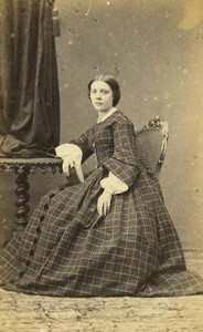 France Toulouse Woman Fashion Second Empire Old CDV photo Trantoul 1860