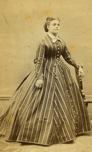 France Rouen Woman Fashion Second Empire Old CDV photo Brocard & Reyé 1860