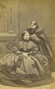 United Kigdom Tenby 2 Women Victorian Fashion Old CDV photo Allen 1860
