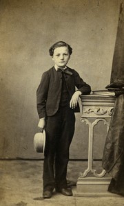 France Chalon sur Saone Young Boy Fashion Second Empire CDV photo Bourgeois 1860