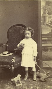 France Chalon sur Saone Child Toys Fashion Second Empire CDV photo Cavalier 1860