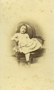 France Chagny Child Fashion Second Empire Petitcolas Old CDV photo Sapet 1860 #1