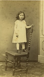 France Chagny Child Fashion Second Empire Petitcolas Old CDV photo Sapet 1860 #2