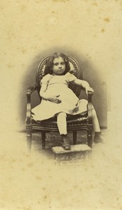 France Chagny Child Fashion Second Empire Petitcolas Old CDV photo Sapet 1860 #3
