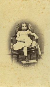 France Chagny Enfant Mode Second Empire Famille Petitcolas ancienne Photo CDV Sapet 1860 #3