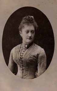 France Chalon Woman Fashion Old CDV photo Apollony 1880