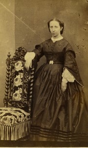 France Woman Fashion Second Empire Old photo 1865
