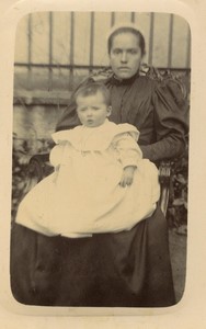 France Femme et Bebe Mode ancienne Photo CDV 1880