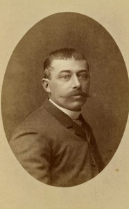 France Aubusson Homme Mode Moustache ancienne Photo CDV Aligros 1880