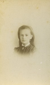 France Macon Jeune Fille Portrait ancienne Photo CDV Sereni 1875