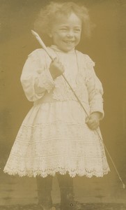 France Nimes Young Girl Fashion Old CDV photo André 1890